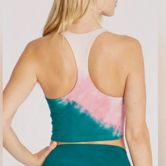 Wildfox Active Riley Crop Bra Tanktop Tie Dye Small - Picture 3 of 12